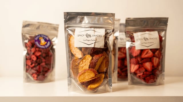 Freeze Dried Local Peaches.