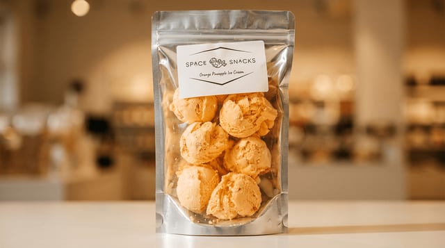 Orange Pineapple Freeze Dried Ice Cream.