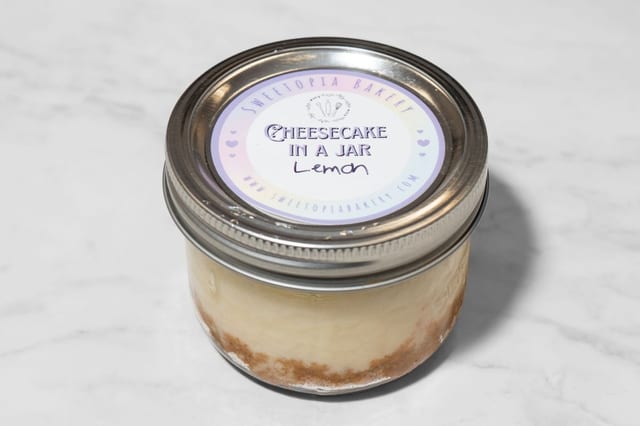 Lemon Cheesecake in a Jar.
