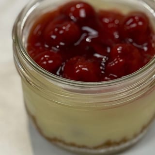 Cherry Cheesecake in a Jar