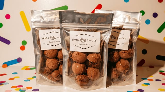 Chocolate Freeze Dried Ice Cream.